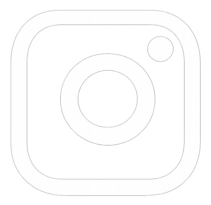 Weiße Instagram-Logo auf transparentem Hintergrund